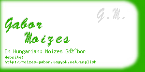gabor moizes business card